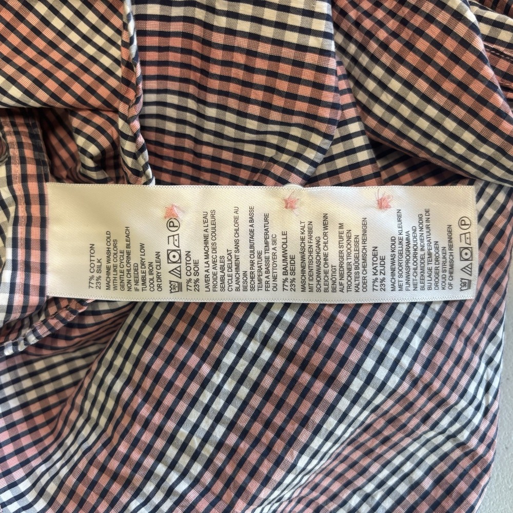 Tommy Bahama Shirt Mens M Silk Blend Long Sleeve Button Down Striped Plaid - Picture 8 of 10